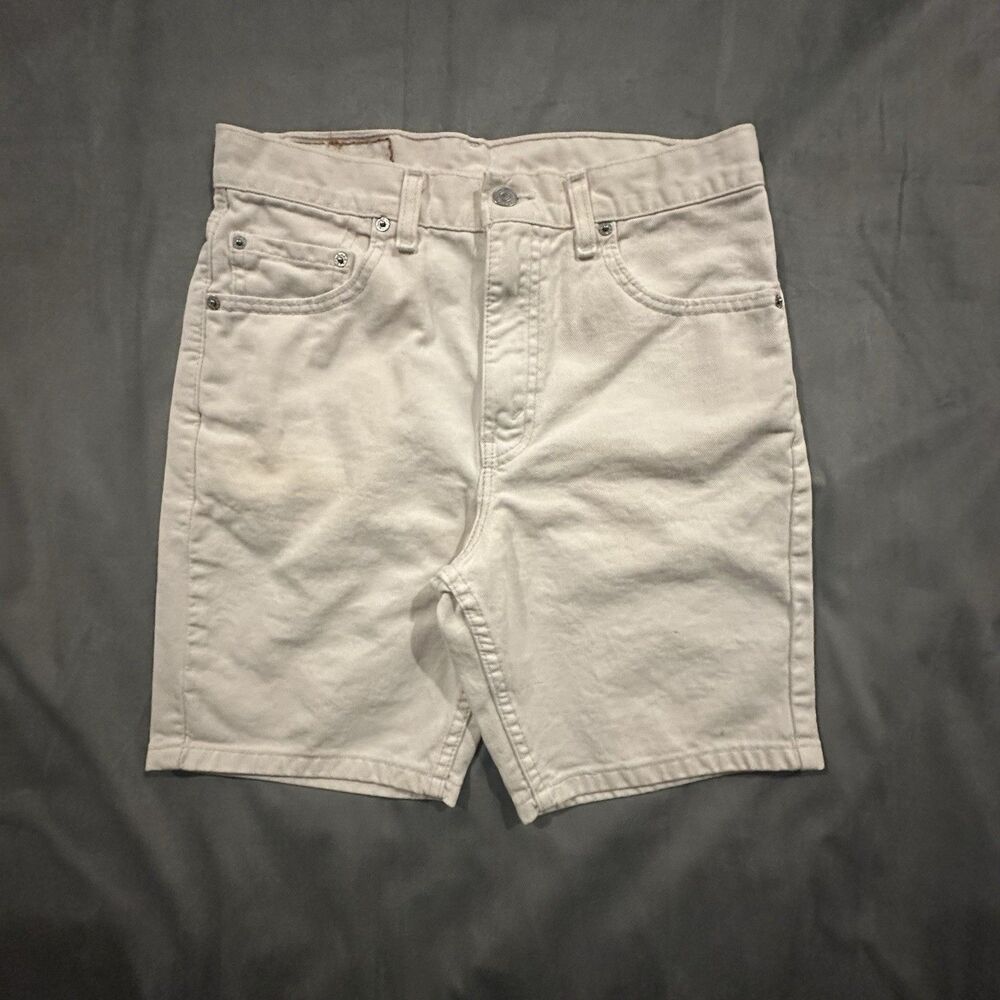 Vintage 90s Levis 505 White Denim Shorts Mens 30 Cotton Casual Made in USA